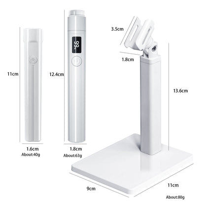 New Hand-held Portable Nail Art One-word Lamp Holder 360-degree Rotating Multi-functional Holder For Wearing Nail Plate Baking Lamp